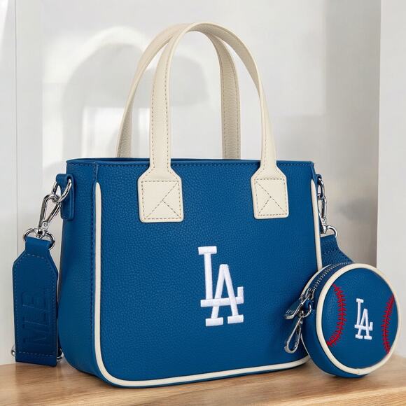 MLB LA Dodgers Small Blue Tote/Crossbody w/ Coin Pouch *NEW in Package* - Picture 2 of 6